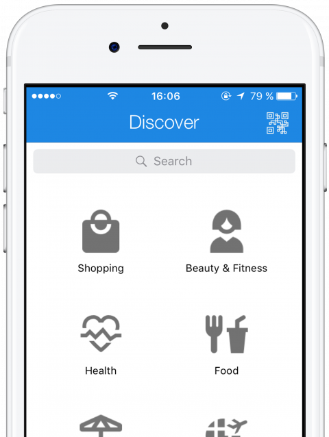 Search for different business types and get in contact with thismo messenger app